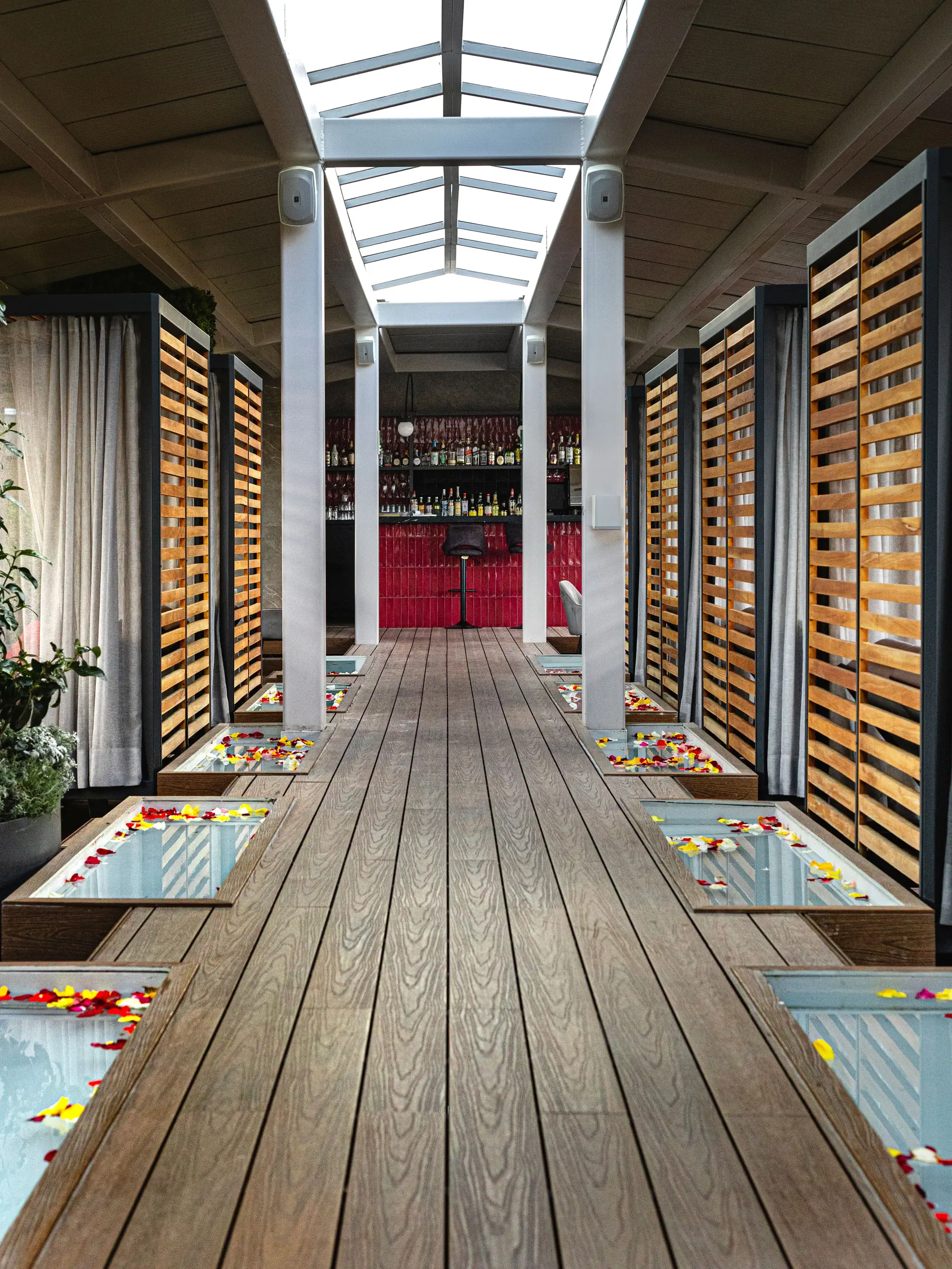 Arkitektonisk vinterhage og loungeområde